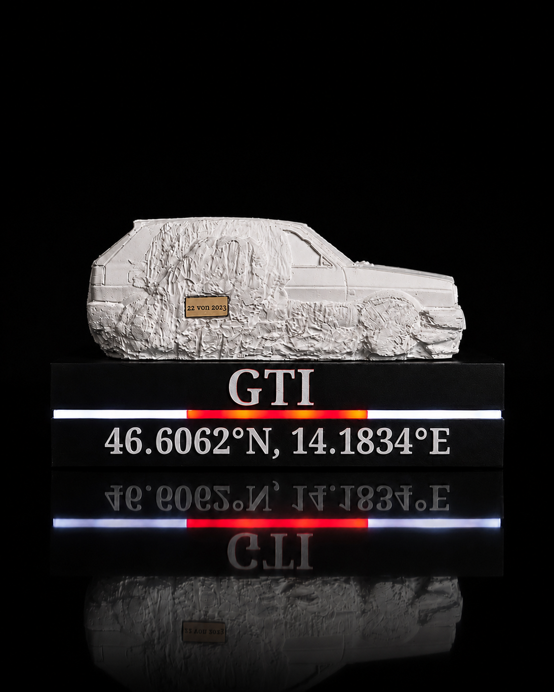 LED-Sockel mit Koordinaten – GTI Edition